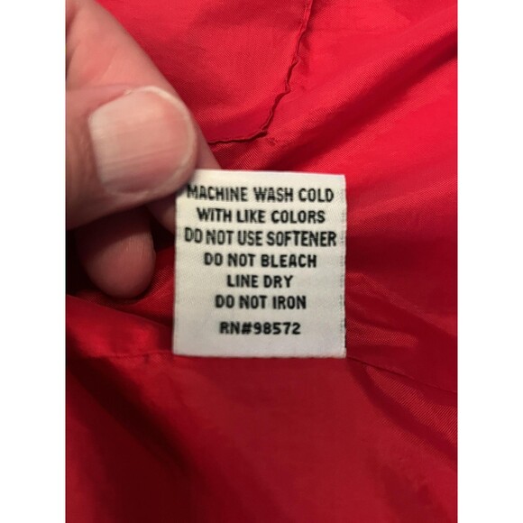 Steve & Barry's Double Down Jacket Mens 2XL Red Black Puffer Hooded Winter Coat - Picture 16 of 16